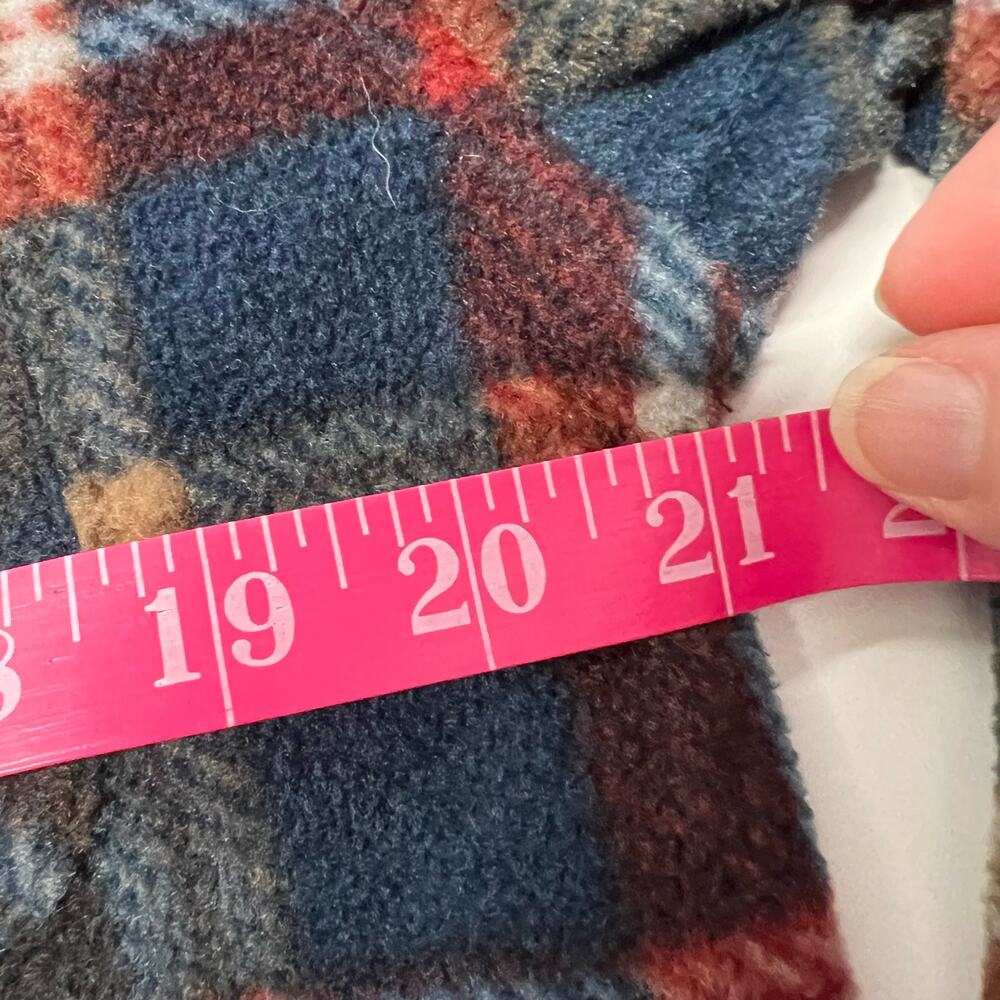 Guide Gear Polar Fleece Button Front Shirt Mens Medium Blue Red Plaid New NWT - Picture 6 of 7